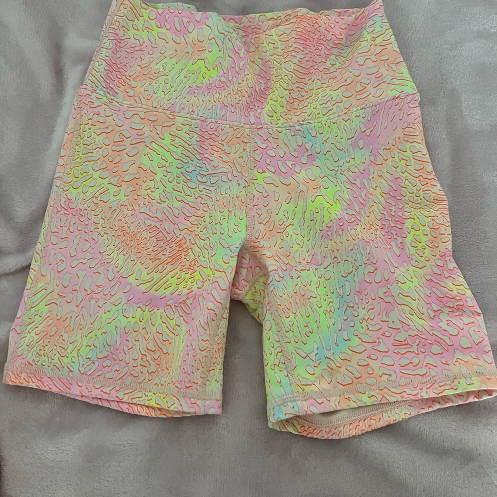 Fabletics Neon Pink and Orange Women Shorts - Picture 3 of 3